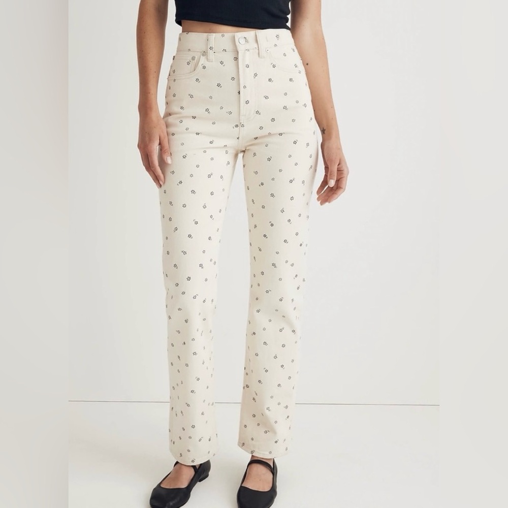 MADEWELL The '90s Straight Jean in Daisy Drizzle SIZE: 25 - Picture 2 of 15